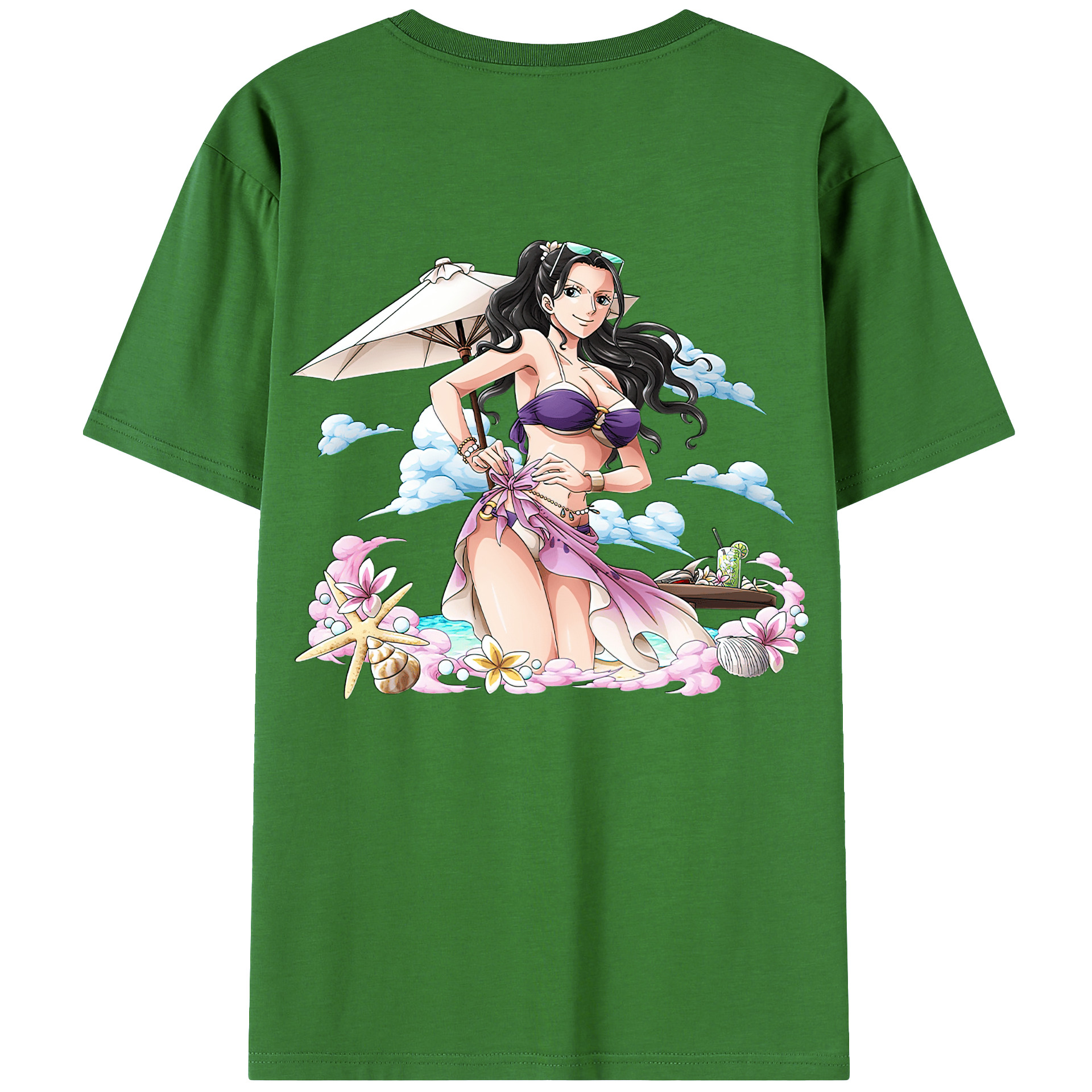 ワンピース ニコ・ロビン ONE PIECE Nico Robin レディース半袖Tシャツ(バックプリント)